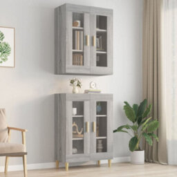 Vidaxl Hanging Wall Cabinet Grey Sonoma 69.5X34X90 Cm - thumbnail 1