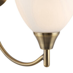 Luminosa Lighting Luminosa Alton 2 Light Indoor Wall Light Antique Brass With Opal Glass, E14 - thumbnail 3