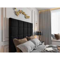 Luther Upholstered  Black Tv Bed Frame - thumbnail 3