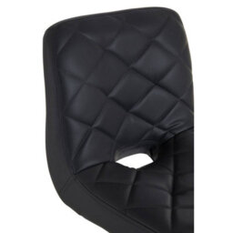 Orsina Black Faux Leather Bar Chair, Backrest Breakfast Bar Chair, Footrest Living Bar Chair Kitchen - thumbnail 5