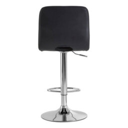 Orsina Black Faux Leather Bar Chair, Backrest Breakfast Bar Chair, Footrest Living Bar Chair Kitchen - thumbnail 4