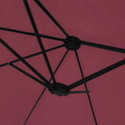 Berkfield Double-Head Garden Parasol Bordeaux Red 449X245 Cm - thumbnail 6