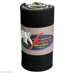 Result Plain Warm Outdoor Fleece Blanket (330Gsm) Black (One Size)