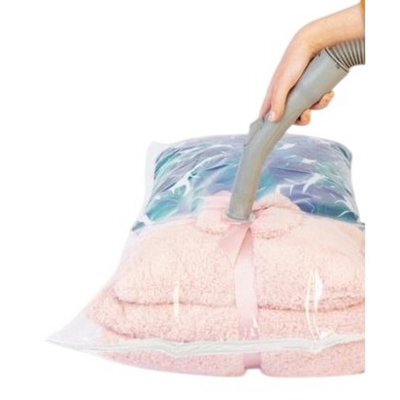 Supahome Vacuum Storage Bag (Pack Of 3) Transparent (60Cm X 80Cm)