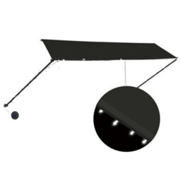 Berkfield Retractable Awning With Led 350X150 Cm Anthracite - thumbnail 2