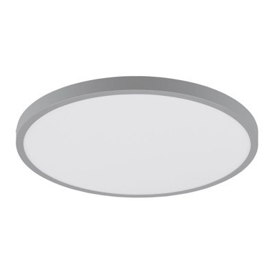 Stylish Silver 400mm Round Led Wall And Ceiling Light - 25W 3000K - image 1