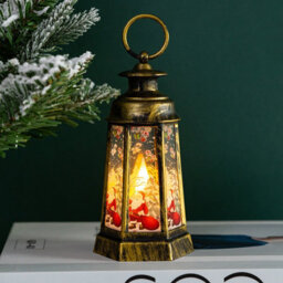 4Pcs Christmas Snow Globe Lantern, Battery Powered Christmas Indoor Decoration Gift - thumbnail 2