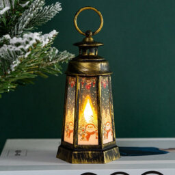 4Pcs Christmas Snow Globe Lantern, Battery Powered Christmas Indoor Decoration Gift - thumbnail 3