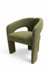 Stratus Interiors Oslo Modern Bouclé Accent Chair - Green Sculptural Contemporary Armchair - thumbnail 4