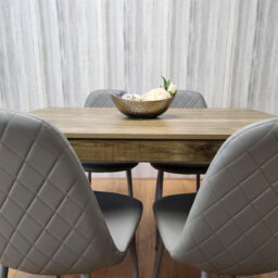 Kosy Koala Modern Dining Table Set With 4 Grey Gem Pattern Chairs Dining Room Furniture - thumbnail 9