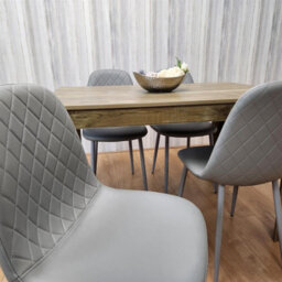 Kosy Koala Modern Dining Table Set With 4 Grey Gem Pattern Chairs Dining Room Furniture - thumbnail 2