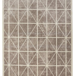 Light Grey Easy To Clean Modern Chequered Geometric Dining Room Bedroom And Living Room Rug -240Cm X 300Cm - thumbnail 8