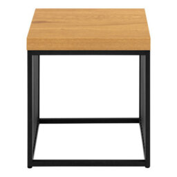 Wyld Haus Porto Side Table - Wild Oak Wood-Effect Top & Black Metal Frame - thumbnail 4