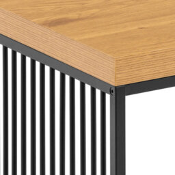 Wyld Haus Porto Side Table - Wild Oak Wood-Effect Top & Black Metal Frame - thumbnail 6
