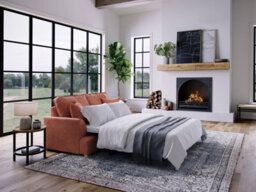 The Great Sofa Company Oriana Chenille Sofa Bed In Ruby - thumbnail 1