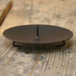 Traditional Round Black Metal Pillar Candle Holder Sets With Spikes Pack Of 2 - thumbnail 5