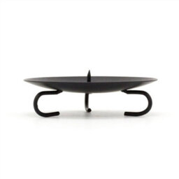 Traditional Round Black Metal Pillar Candle Holder Sets With Spikes Pack Of 2 - thumbnail 4