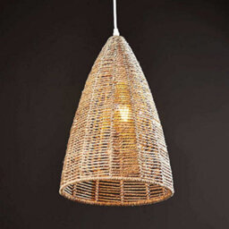 Trueshopping Wicker Rattan Basket Pendant Light - Large - thumbnail 4