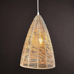 Trueshopping Wicker Rattan Basket Pendant Light - Large - thumbnail 3