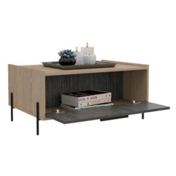 Core Products Coffee Table With Storage Door, Washed Oak, Harvard Range H39.6Cm X W84.3Cm X D87.0Cm - thumbnail 4