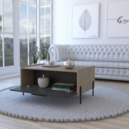 Core Products Coffee Table With Storage Door, Washed Oak, Harvard Range H39.6Cm X W84.3Cm X D87.0Cm - thumbnail 7