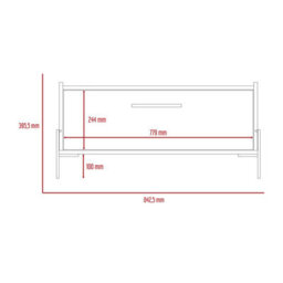 Core Products Coffee Table With Storage Door, Washed Oak, Harvard Range H39.6Cm X W84.3Cm X D87.0Cm - thumbnail 6