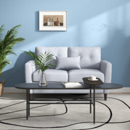 Homcom Modern Chic Loveseat With Armrest Spring Padding, Light Grey - thumbnail 8