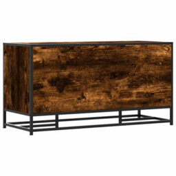 Walplus Shoe Bench Smoked Oak 100X40X53.5 Cm Engineered Wood And Metal - thumbnail 8