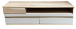 Arte Oslo 4 Tv Cabinet 160 Cm In Oak Riva & Cashmere - Sleek Media Unit With Drawers And Open Compartment - thumbnail 2