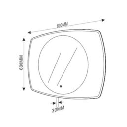 Plum&clay Murphy Led Illuminated Backlit Bathroom Mirror (H)600mm (W)800mm - thumbnail 4
