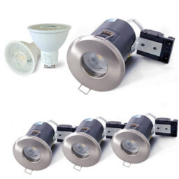 4 Xsweier 90 Minute Fire Rated Led Spotlights,5 W 3000 K Warm White Ip 65 Waterproof Bathroom Recessed Ceiling Lights,230 V Gu 10