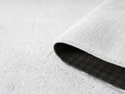 Comfy Washable Low Pile Living Room Area Rug - Anti-Slip Felt Backing Silver 60Cm X 100Cm - thumbnail 3