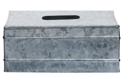 Orsina Drummond Rectangular Galvanised Steel Tissue Box - image 1