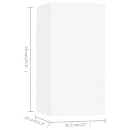 Berkfield Tv Cabinets 7 Pcs White 30.5X30X60 Cm Engineered Wood - thumbnail 7