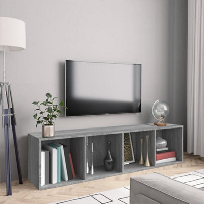 Berkfield Book Cabinet/tv Cabinet Grey Sonoma 143X30X36Cm Engineered Wood - image 1
