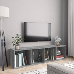Berkfield Book Cabinet/tv Cabinet Grey Sonoma 143X30X36Cm Engineered Wood - thumbnail 1