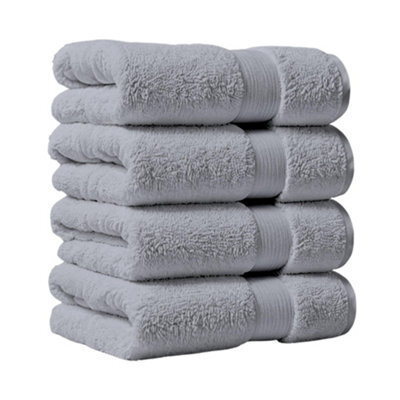 Aten Homeware Grey Egyptian Cotton Bath Hand Towels - 40X70Cm - 4 Pack - image 1