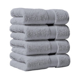 Aten Homeware Grey Egyptian Cotton Bath Hand Towels - 40X70Cm - 4 Pack