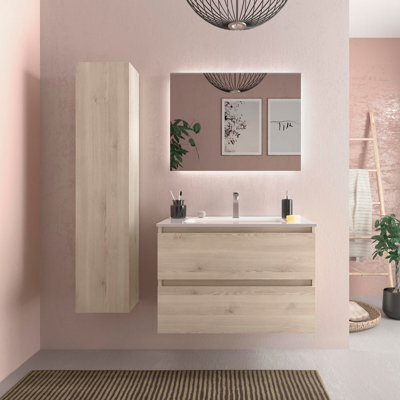 Cygnus bath Bequia Vanity Unit 80Cm Natural Basin Ceramic - image 1