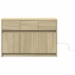 Berkfield Tv Cabinet With Led Sonoma Oak 91X34X61 Cm Engineered Wood - thumbnail 6