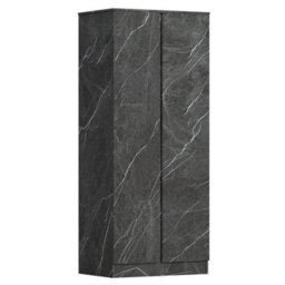 Zita Grey Marble Effect 2 Piece Wardrobe Set - 2 Door And 1 Door, Spacious Bedroom Storage Solutions - thumbnail 4