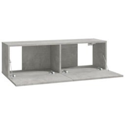 Berkfield Wall Tv Cabinets 2 Pcs Concrete Grey 100X30X30 Cm Engineered Wood - thumbnail 7