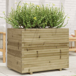 Berkfield Rustic Garden Planter 90X60X72.5 Cm Impregnated Wood Pine - thumbnail 2