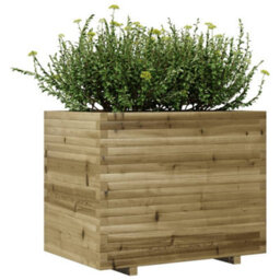 Berkfield Rustic Garden Planter 90X60X72.5 Cm Impregnated Wood Pine - thumbnail 4