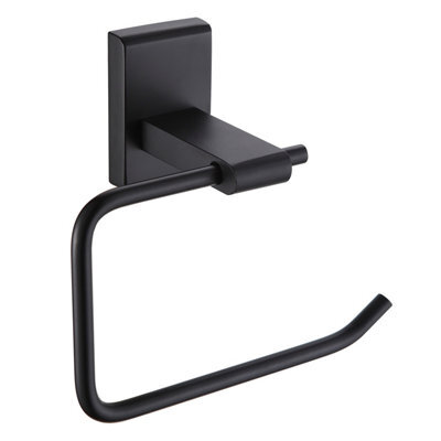 Showerdrape Unity Black Steel Wall Mounted Toilet Roll Holder - image 1