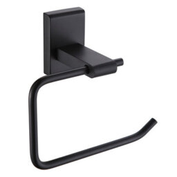 Showerdrape Unity Black Steel Wall Mounted Toilet Roll Holder - thumbnail 1