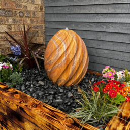Outdoor Living UK Sandstone Pine 50Cm Natural Stone Water Feature With Cover With Sump Kit