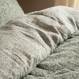 Yard Perrie Leaf Muslin 100% Cotton Duvet Sets, Forest, Super King - thumbnail 4