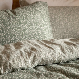 Yard Perrie Leaf Muslin 100% Cotton Duvet Sets, Forest, Super King - thumbnail 6