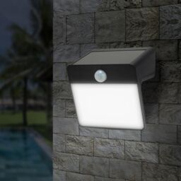 GoodHome Black Solar-Powered Cold White Integrated Led Floodlight 150Lm - thumbnail 3